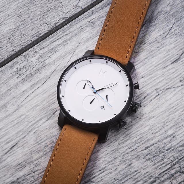 White Black Tan Watch