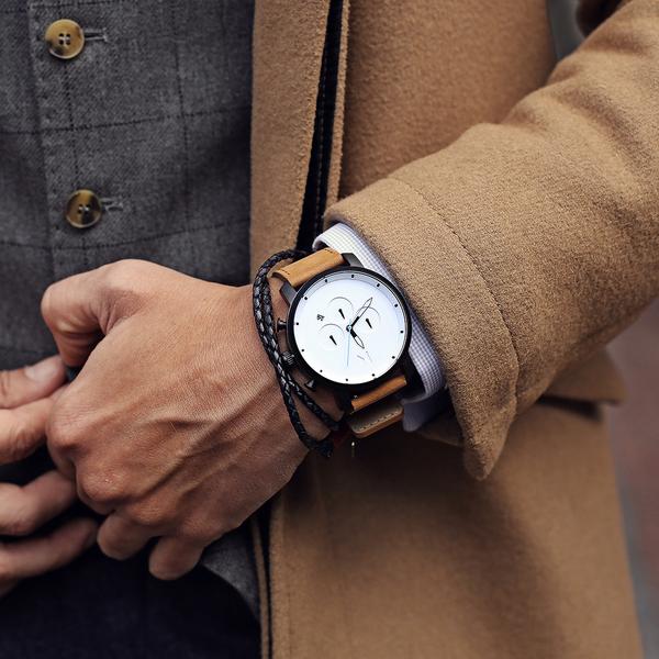 White Black Tan Watch
