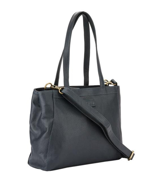 Melvin Black Leather Tote
