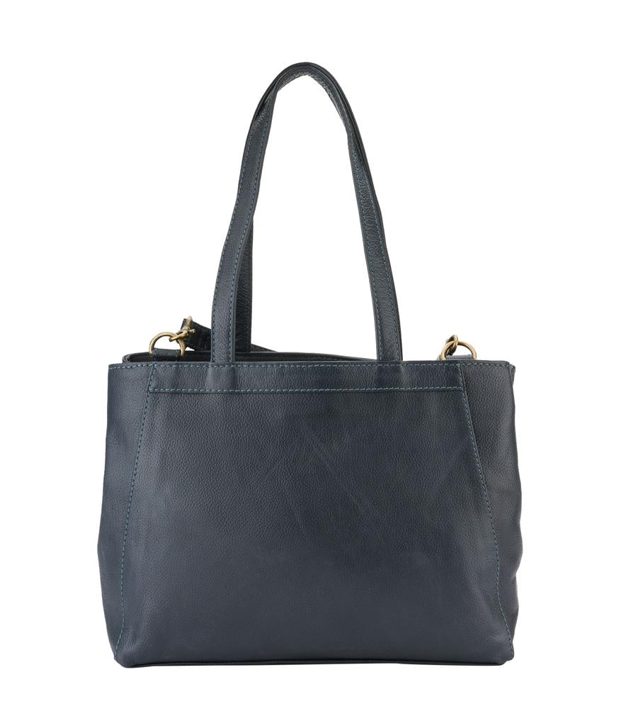 Melvin Black Leather Tote